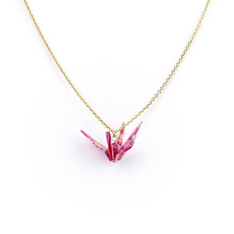Collier Japonais Pendentif Grue Origami