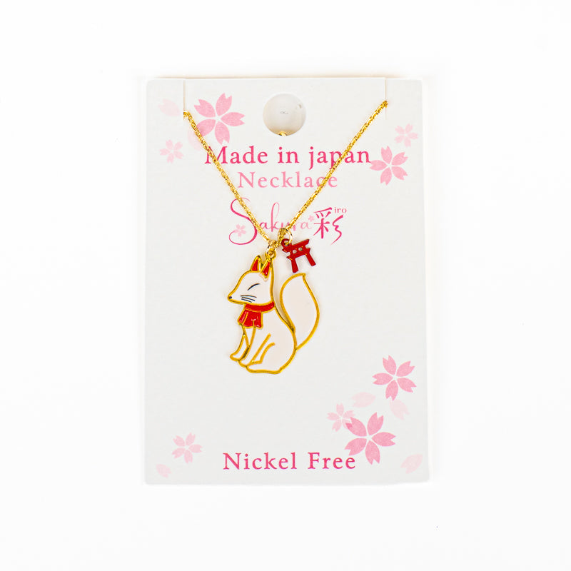 Collier Japonais Pendentif Kitsune Gardien