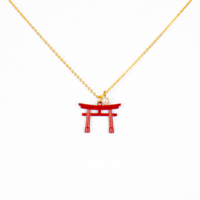 Collier Japonais Pendentif Porte Torii