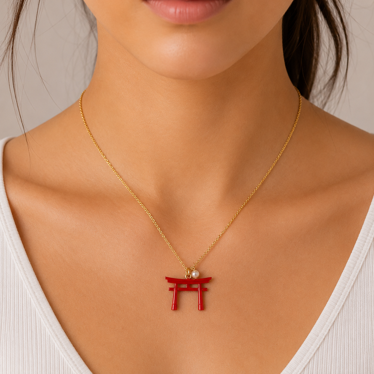 Collier Japonais Pendentif Porte Torii