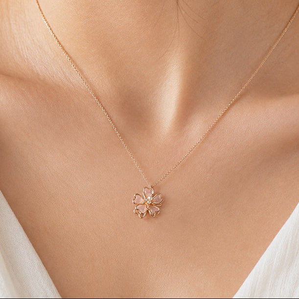 Collier Japonais Pendentif Sakura