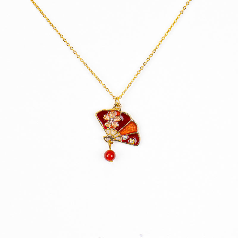 Collier Japonais Pendentif Sensu Rouge