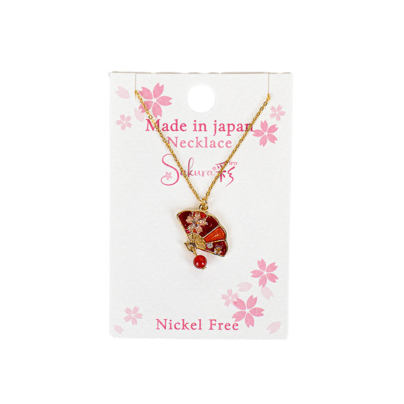 Collier Japonais Pendentif Sensu Rouge