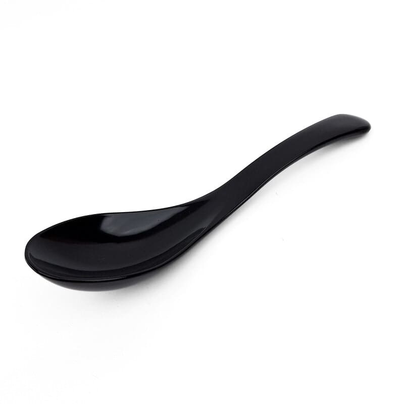 Cuillère à Ramen Laquée Résine Noir