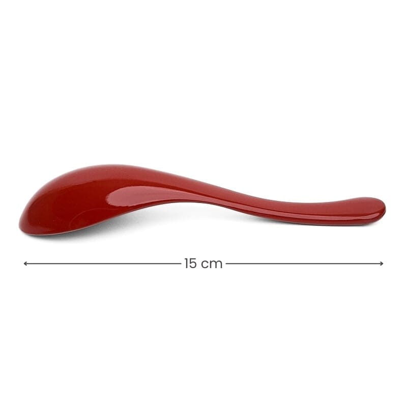 Cuillère à Ramen Laquée Résine Rouge