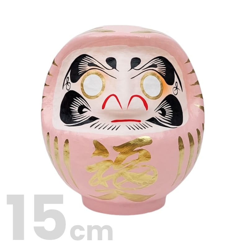 Daruma Japonais Rose - 9 à 15 cm - 15 cm