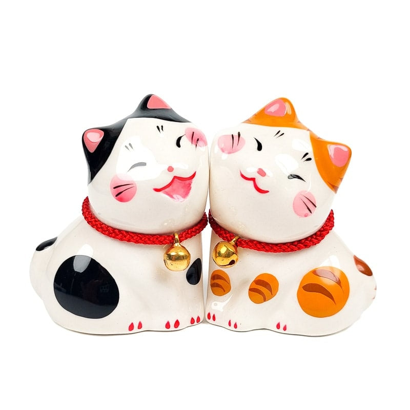 Duo de Figurines Chats Japonais