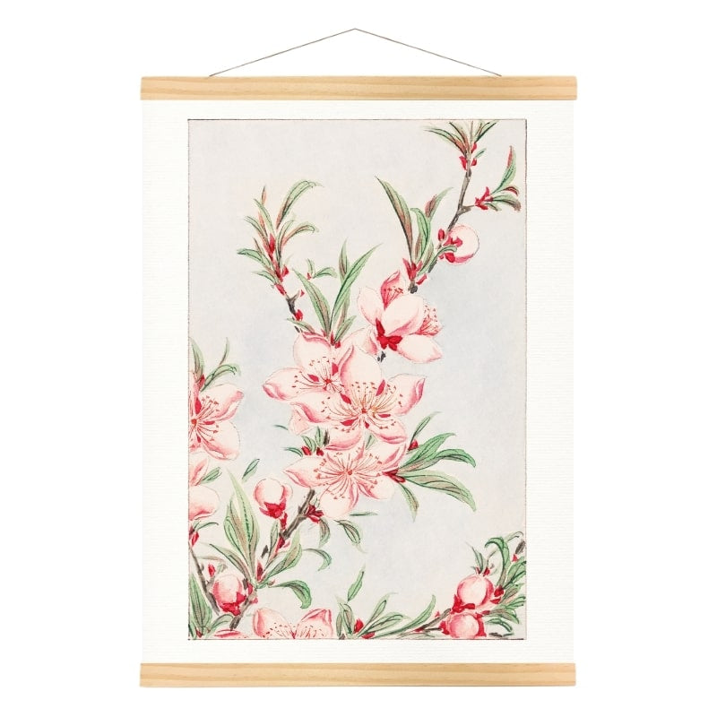 Estampe Japonaise Fleurs de Pêcher - A3