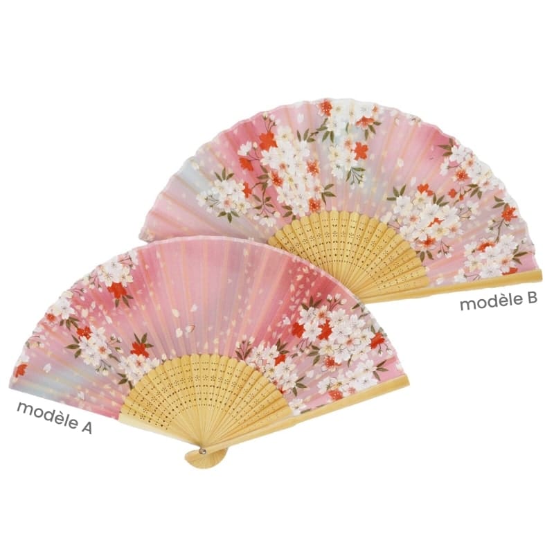 Éventail Japonais Rose Sakura