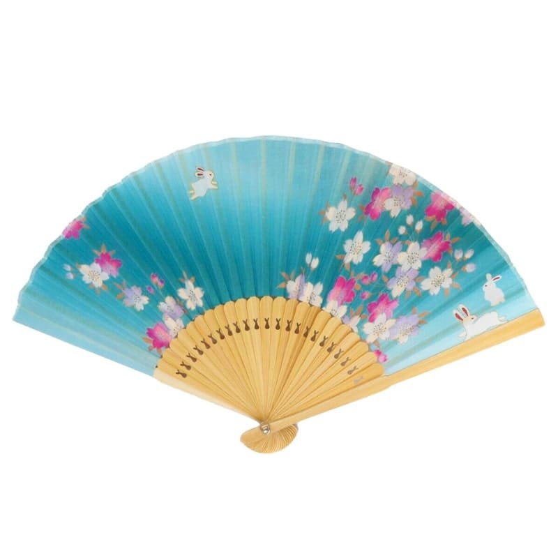 Éventail Japonais Turquoise Usagi