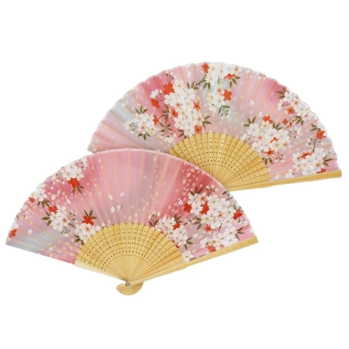 Éventails Japonais Rose Fleurs de Cerisier