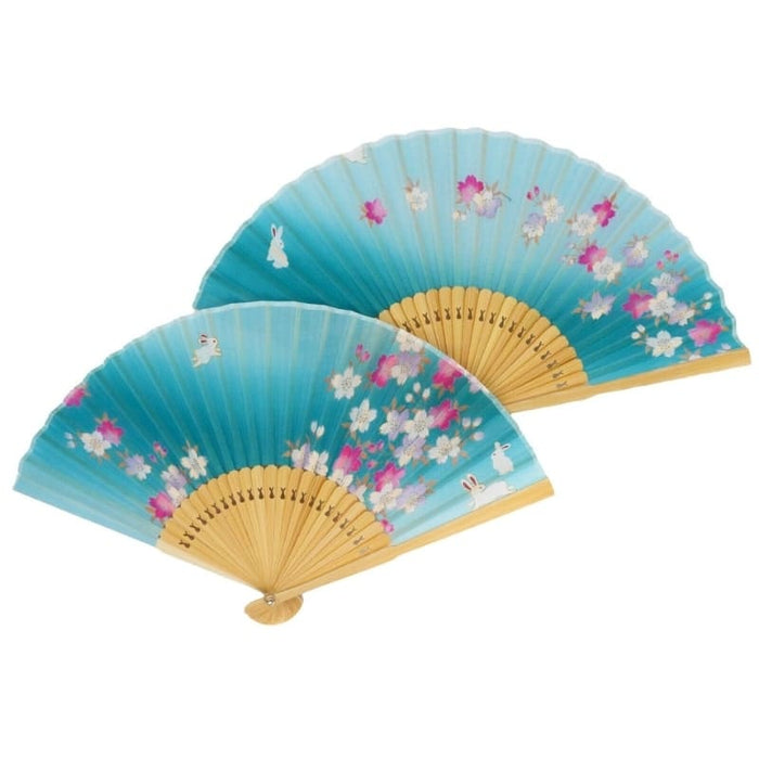 Éventails Japonais Turquoise