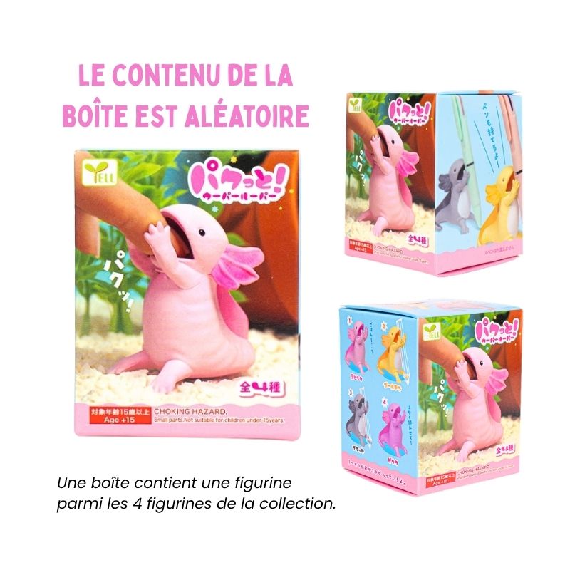 Figurine Gachapon Axolotl Porte-Stylo