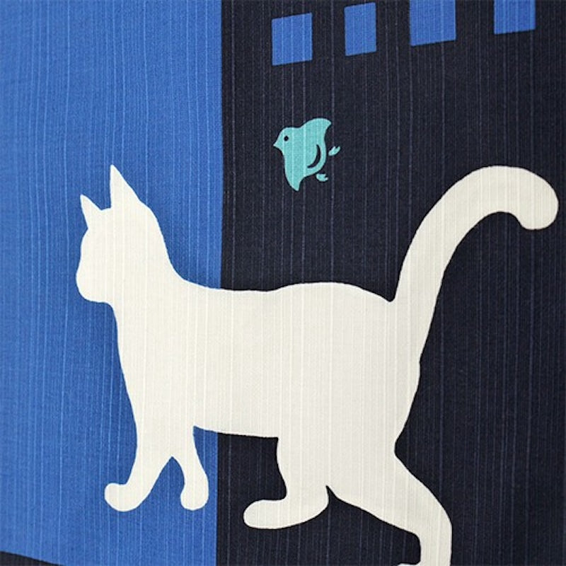 Furoshiki Japonais Chat et Lanternes - 50x50 cm