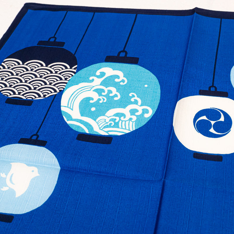Furoshiki Japonais Chat et Lanternes - 50x50 cm