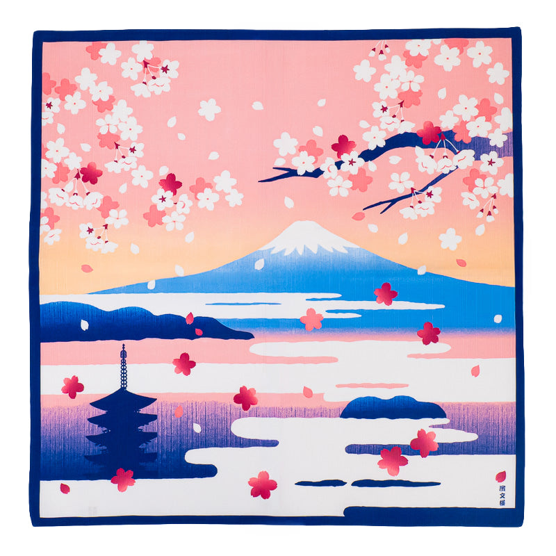 Furoshiki Japonais Mont Fuji - 50x50 cm