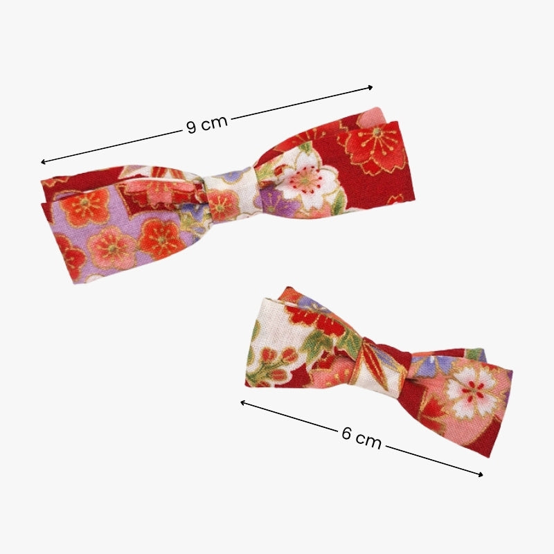 Grande Barrette Cheveux Japonaise Rouge