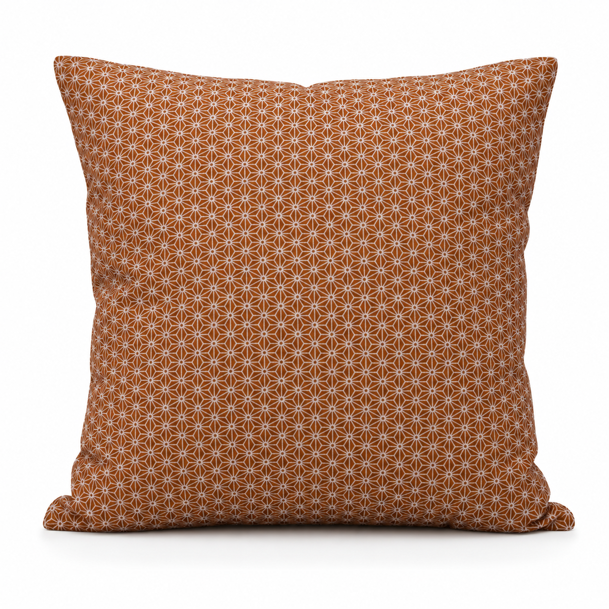 Housse de Coussin Japonais Asanoha Orange