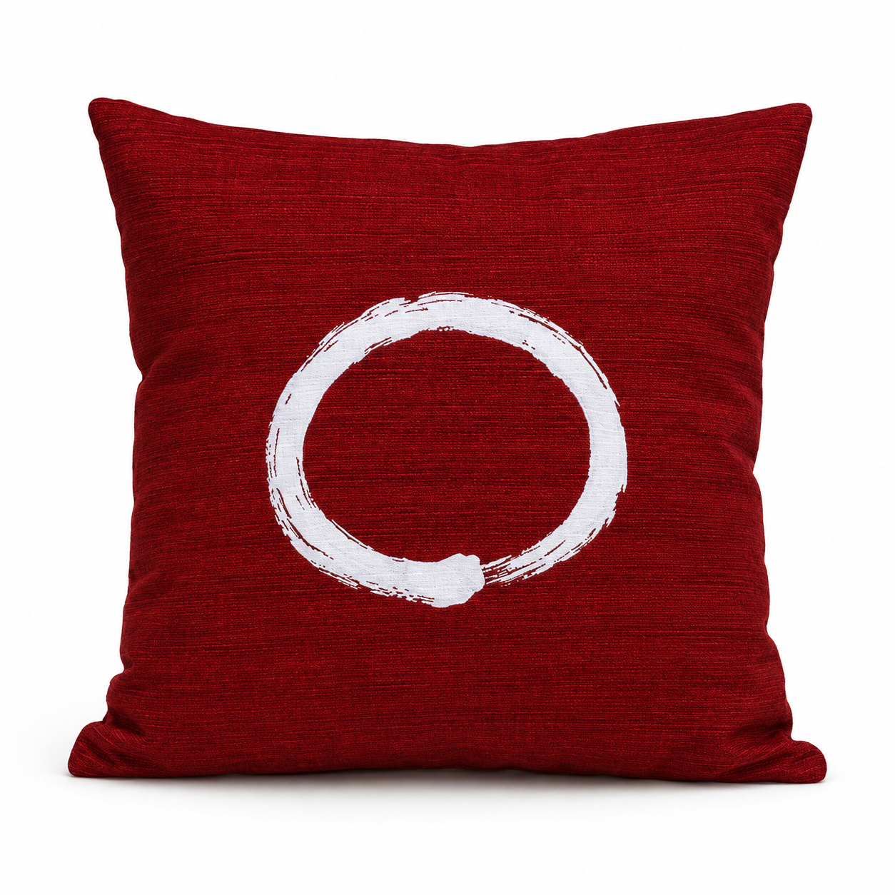 Housse de Coussin Japonais Ensō Rouge