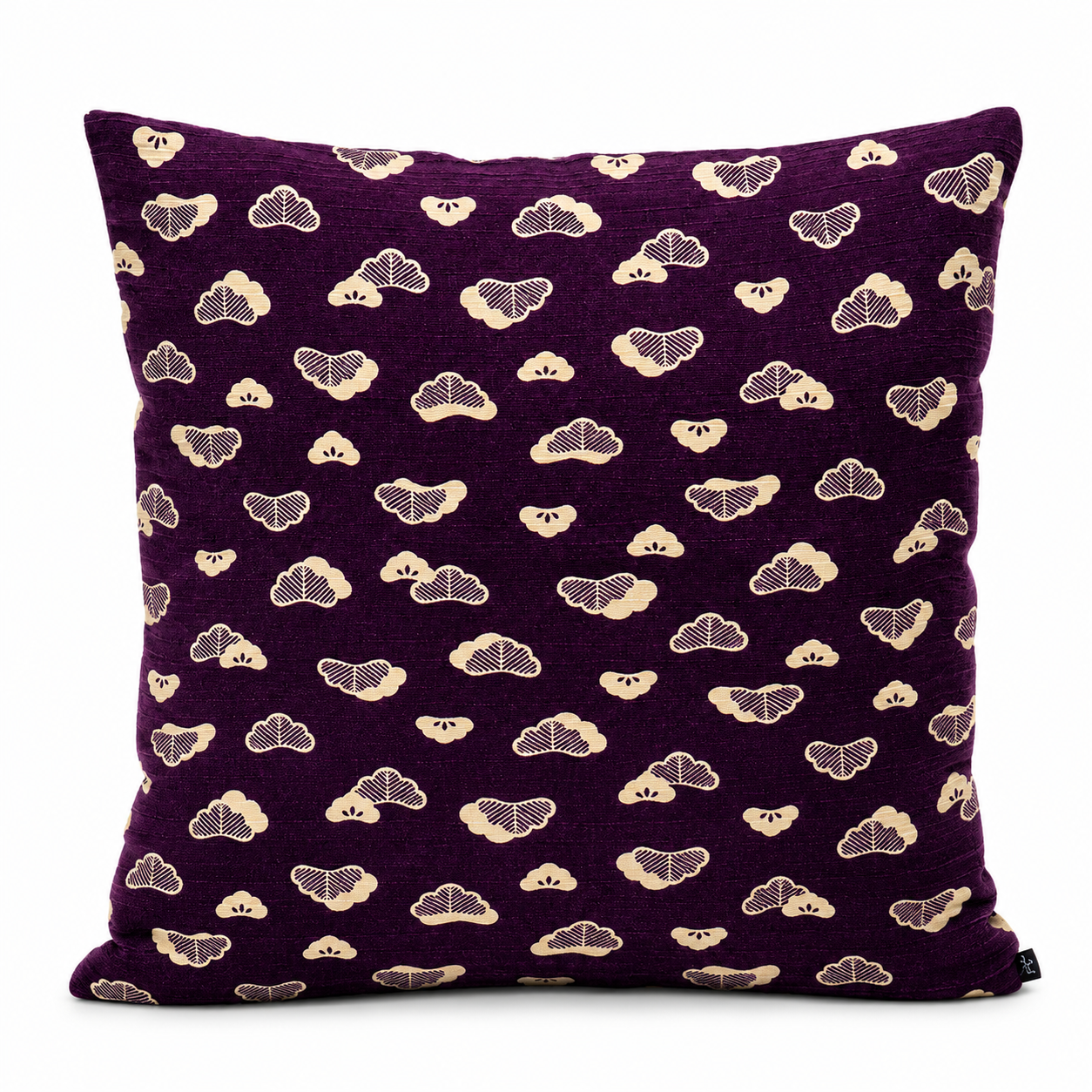 Housse de Coussin Japonais Motif Matsu Violet