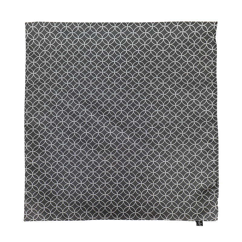 Housse de Coussin Japonais Motif Shippo Gris - 50x50 cm