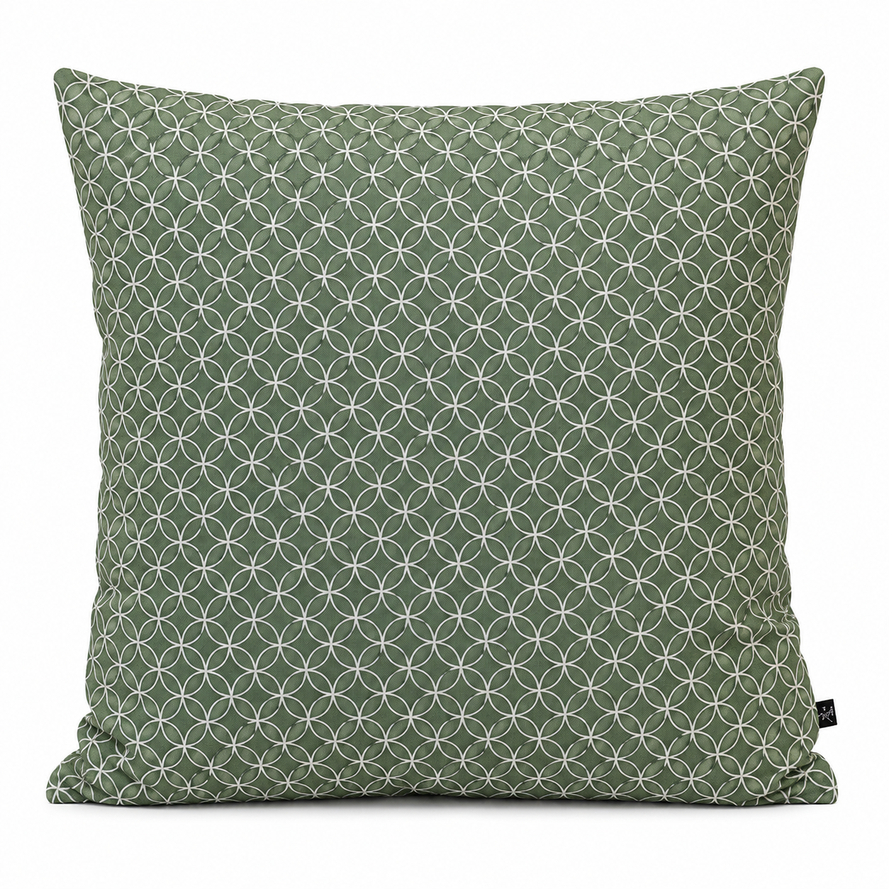 Housse de Coussin Japonais Motif Shippo Vert - 50x50 cm