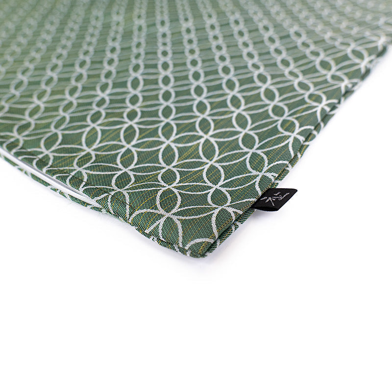 Housse de Coussin Japonais Motif Shippo Vert - 50x50 cm
