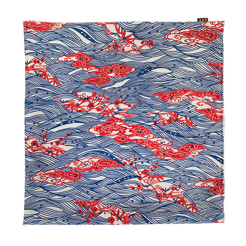 Housse de Coussin Japonais Motif Shōchikubai - 45x45 cm