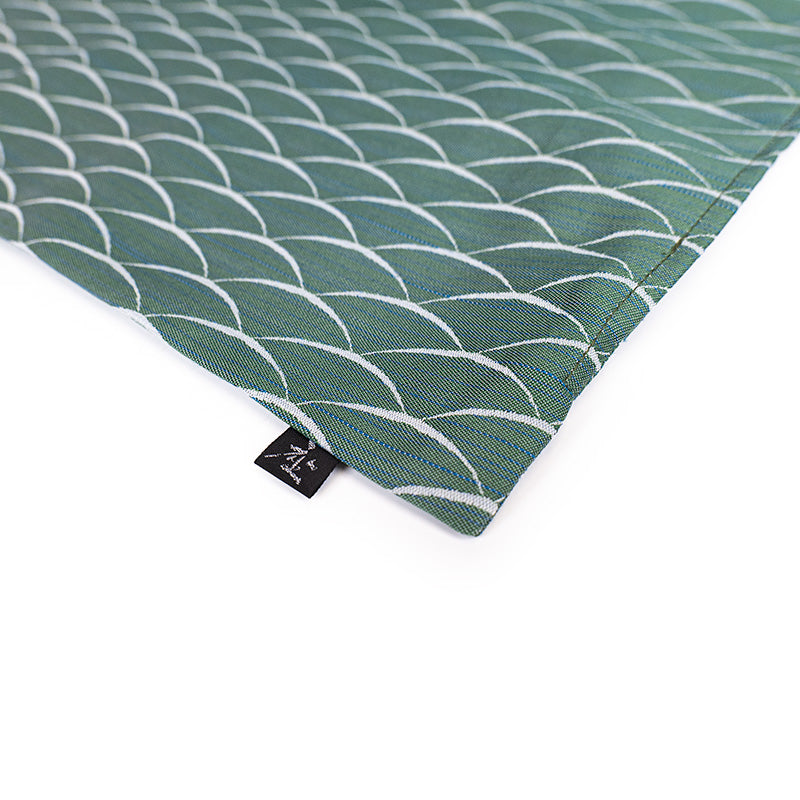 Housse de Coussin Japonais Tissu Tsumugi Vert - 50x50 cm
