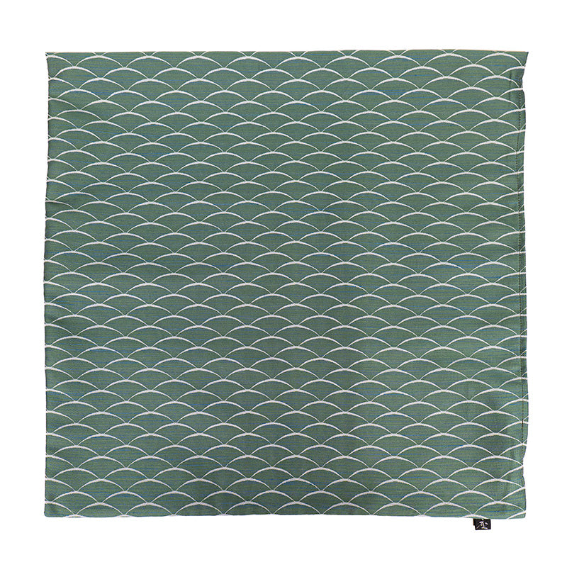 Housse de Coussin Japonais Tissu Tsumugi Vert - 50x50 cm