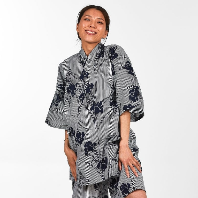 Jinbei Japonais Femme Iris