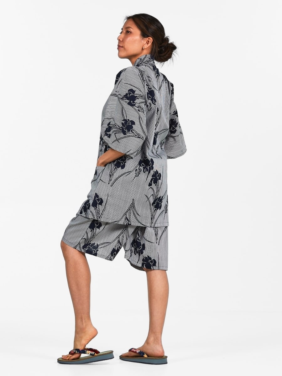 Jinbei Japonais Femme Iris