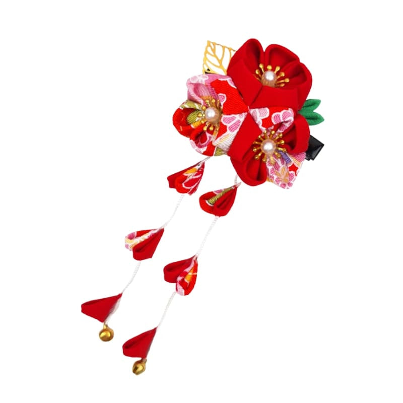 Kanzashi Barrette Fleur
