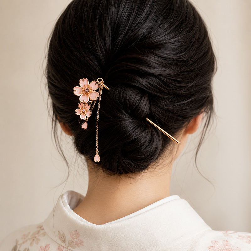 Kanzashi Japonais Fleurs Sakura