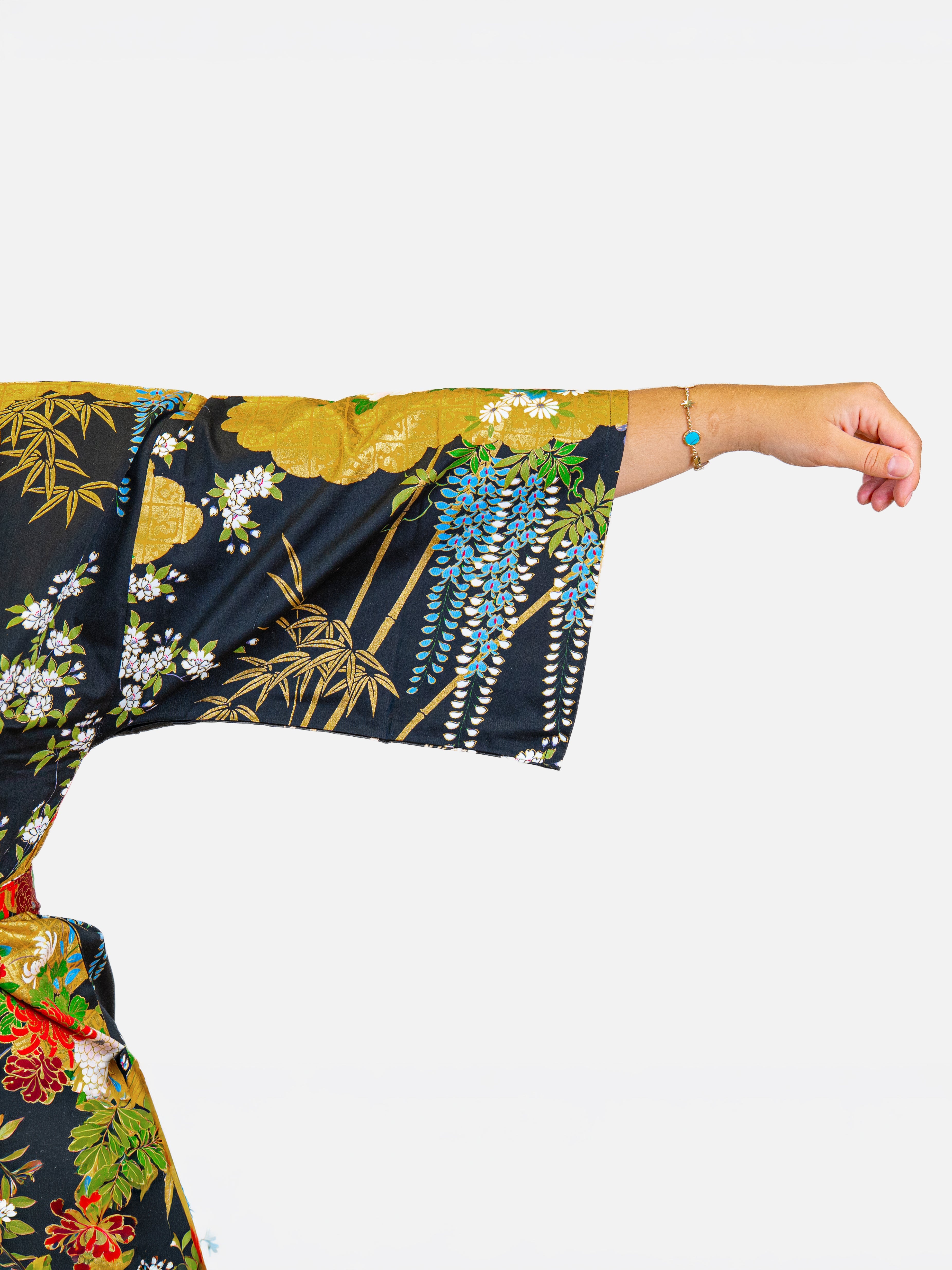 Kimono Happi Femme Botan Doré