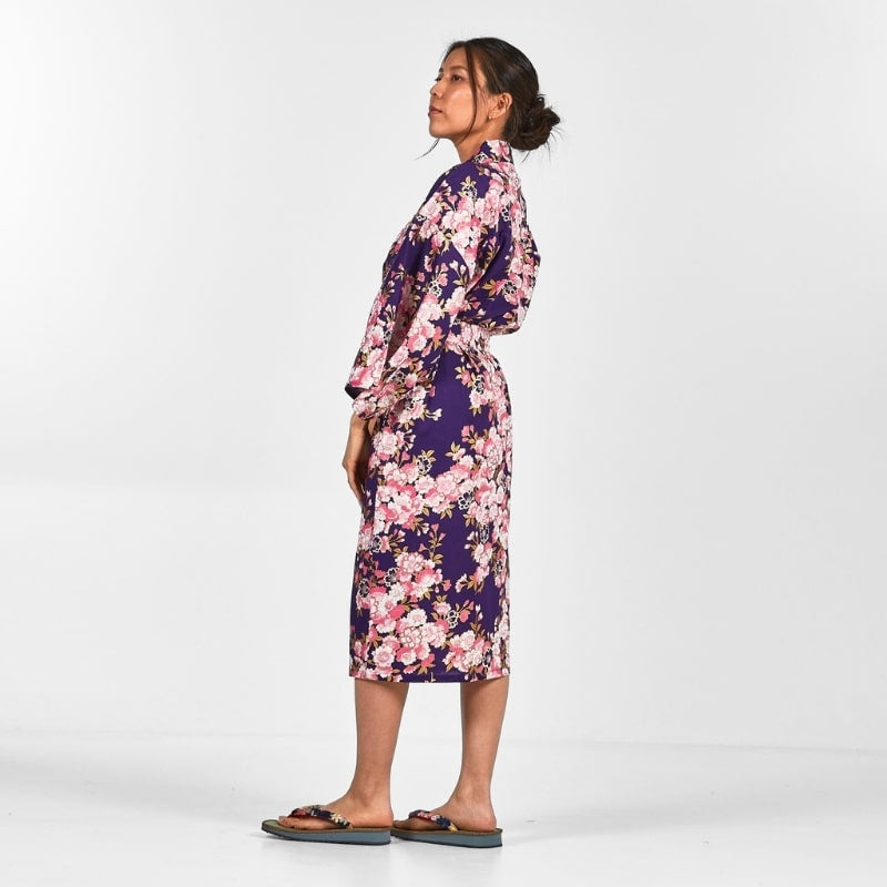 Kimono Happi Femme Fleur Sakura - Taille unique