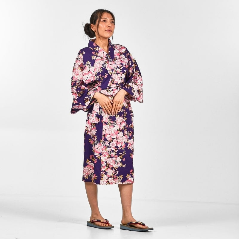 Kimono Happi Femme Fleur Sakura - Taille unique