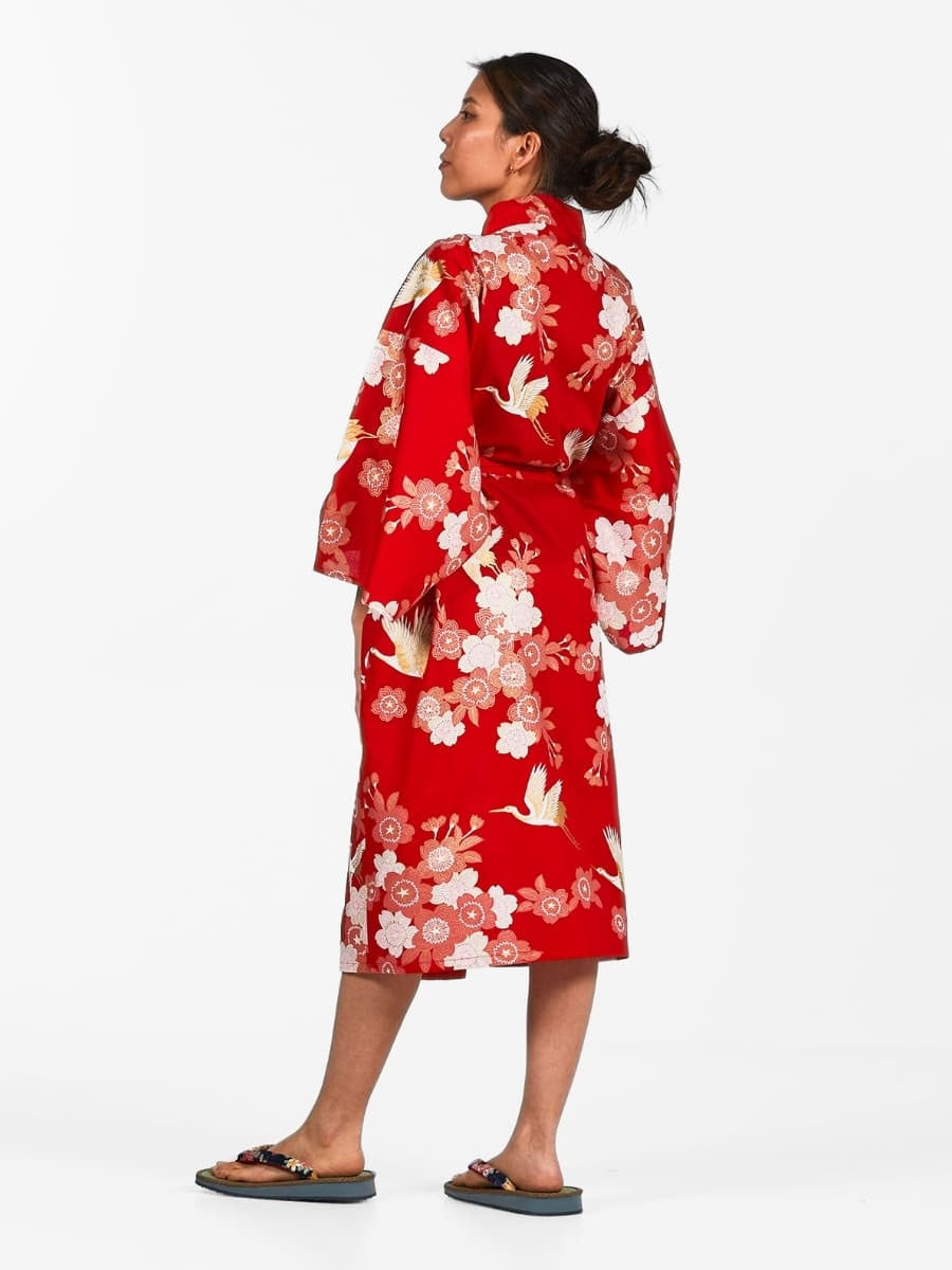 Kimono Happi Femme Sakura to Tsuru - Taille unique