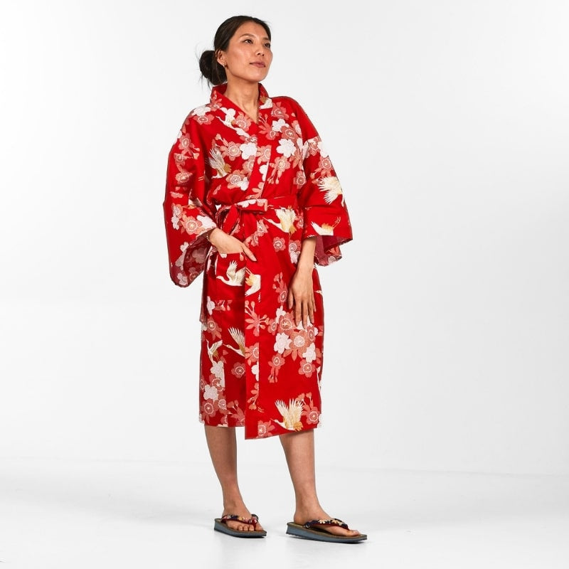 Kimono Happi Femme Sakura to Tsuru - Taille unique