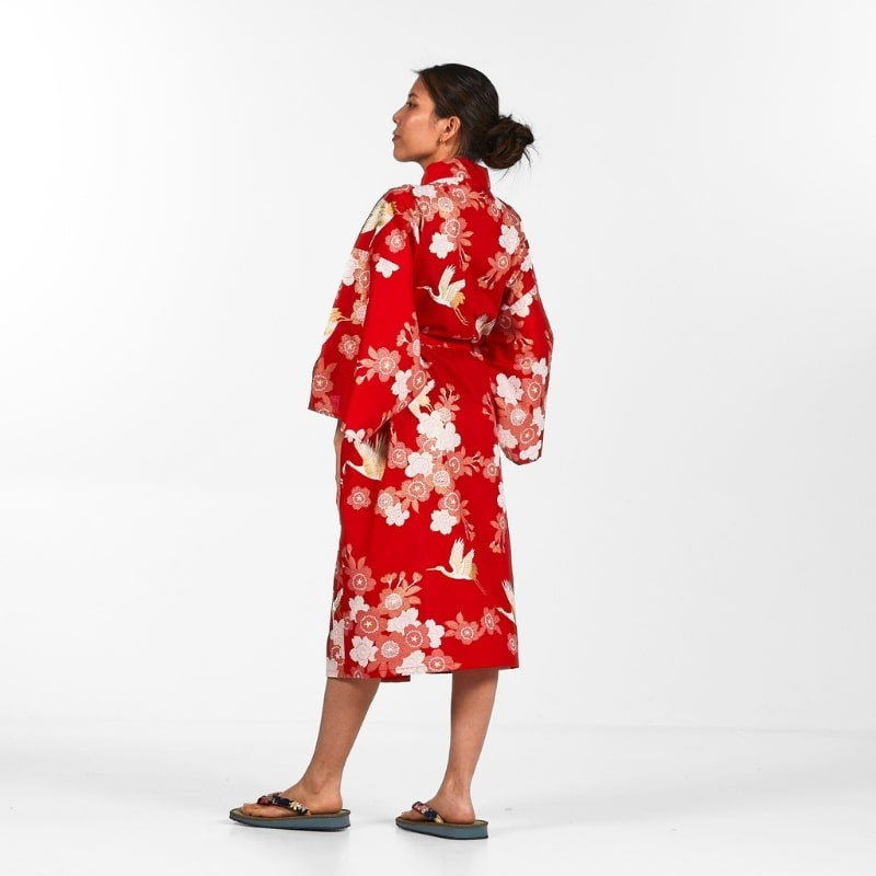 Kimono Happi Femme Sakura to Tsuru - Taille unique