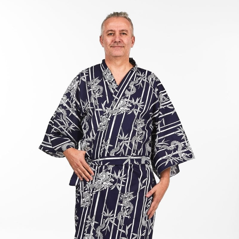 Kimono Happi Homme Bambou & Dragon - Taille unique