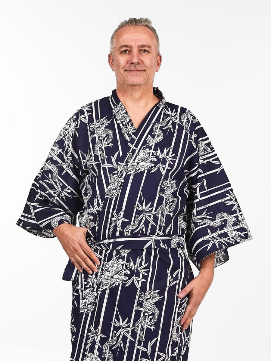 Kimono Happi Homme Bambou & Dragon - Taille unique