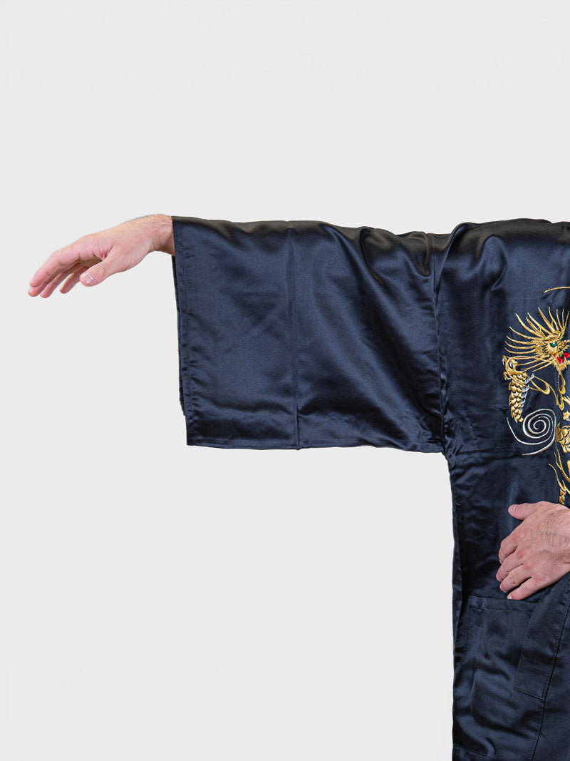 Kimono Happi Homme Oversize Dragon Doré