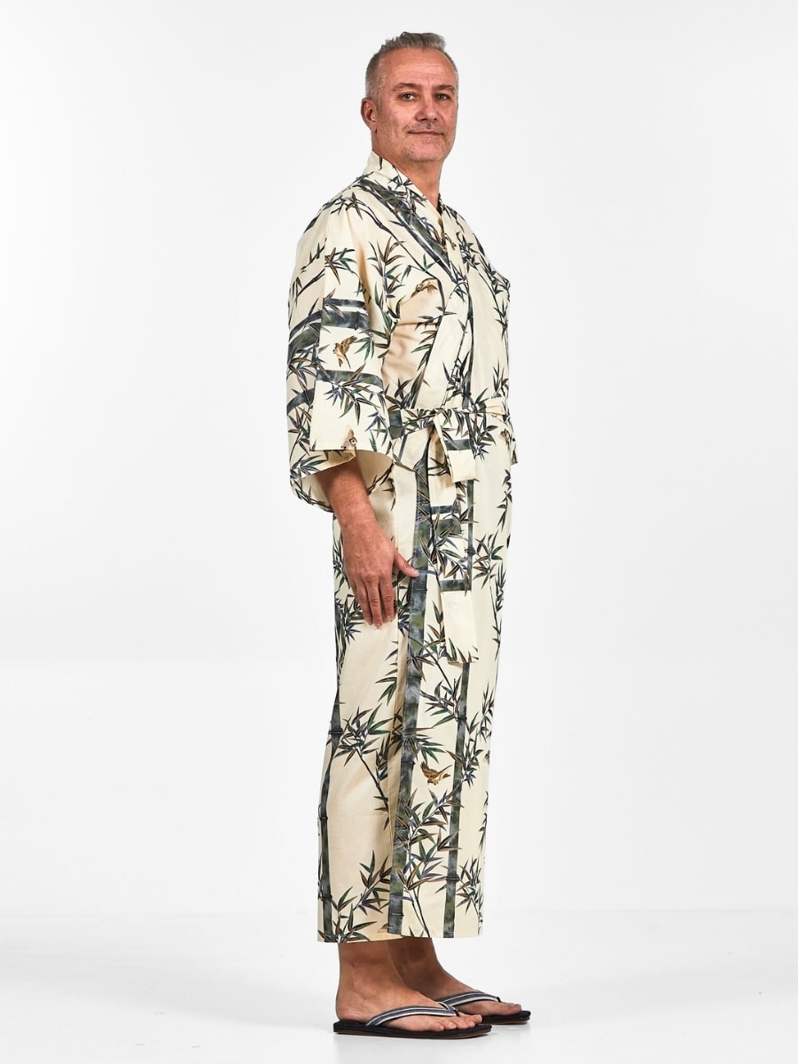 Kimono Homme Japonais Bambou - Taille unique