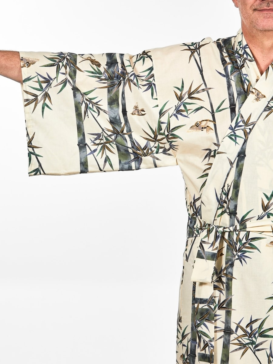 Kimono Homme Japonais Bambou - Taille unique