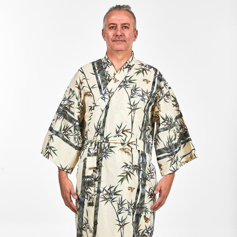 Kimono Homme Japonais Bambou - Taille unique