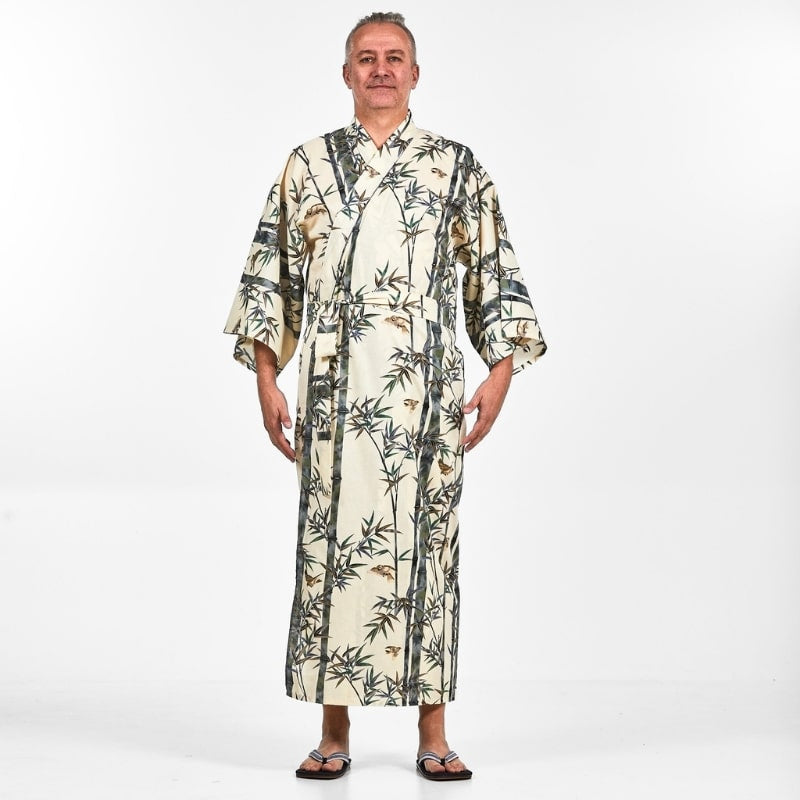 Kimono Homme Japonais Bambou - Taille unique