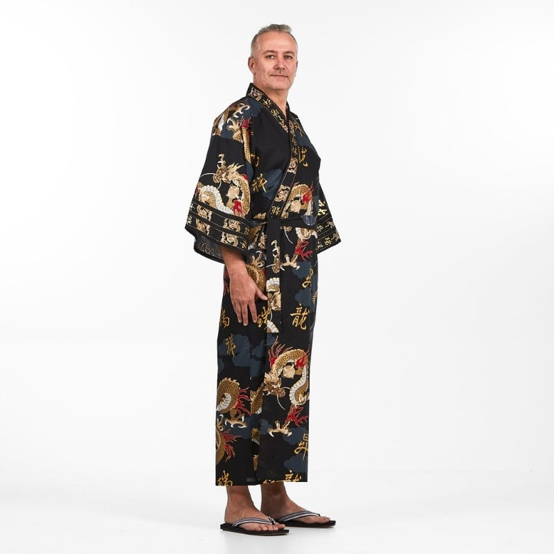 Kimono Homme Japonais Dragon - Taille unique