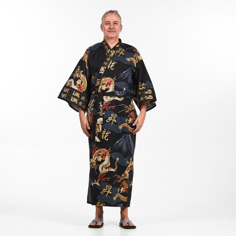 Kimono Homme Japonais Dragon - Taille unique