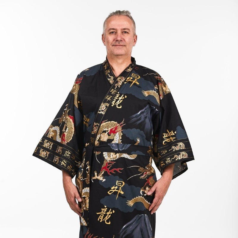 Kimono Homme Japonais Dragon - Taille unique